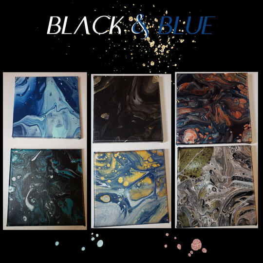 Black & Blue Art Pour Series